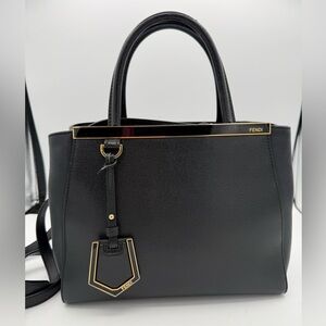 Fendi Black 2Jours Satchel